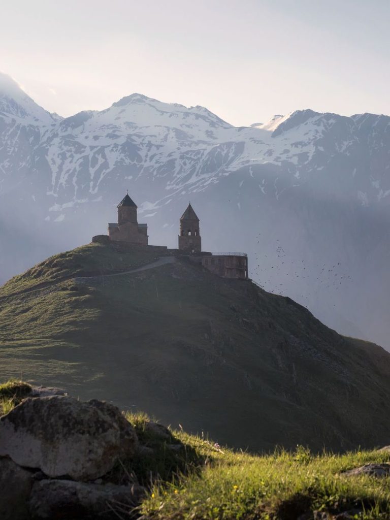 house at the peak of the mountain